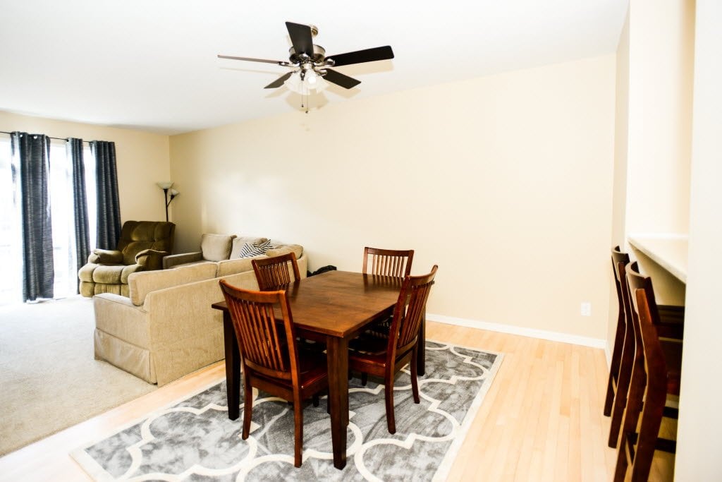 Small open dining room